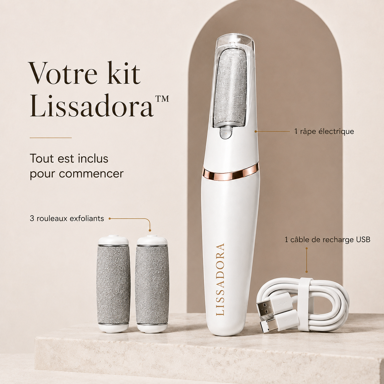 Râpe électrique - Beauté des pieds en 3 minutes