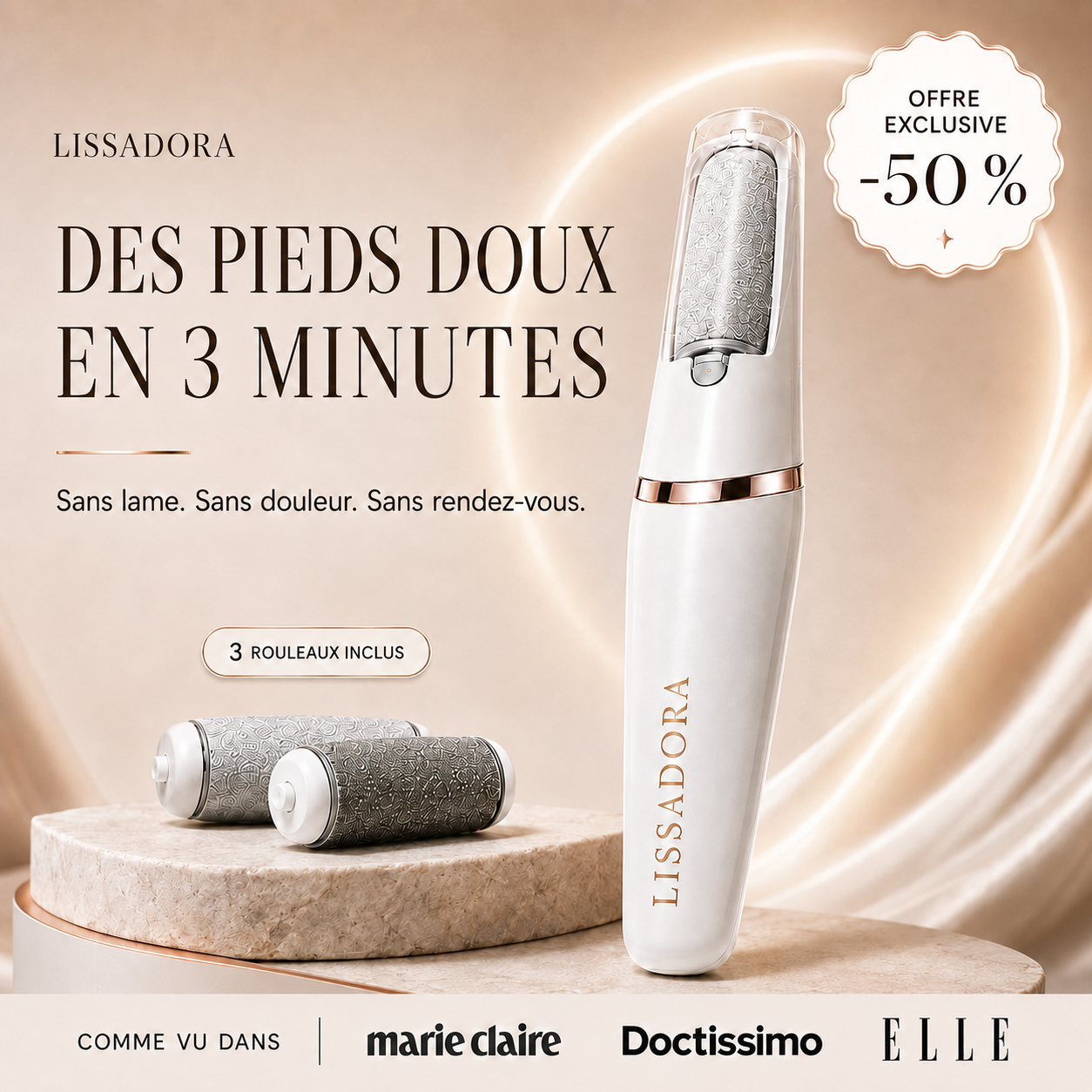 Râpe électrique - Beauté des pieds en 3 minutes